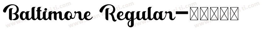 Baltimore Regular字体转换